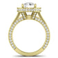 Buttercup Moissanite Matching Band Only (does Not Include Engagement Ring)  For Ring With Round Center yellowgold