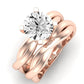 Baneberry Moissanite Matching Band Only (does Not Include Engagement Ring)  For Ring With Round Center rosegold