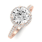 Bergenia Moissanite Matching Band Only (does Not Include Engagement Ring ) For Ring With Round Center rosegold