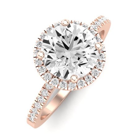 Bergenia Moissanite Matching Band Only (does Not Include Engagement Ring ) For Ring With Round Center rosegold