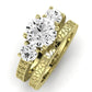 Belladonna Moissanite Matching Band Only (does Not Include Engagement Ring) For Ring With Round Center yellowgold