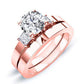 Bellflower Moissanite Matching Band Only (engagement Ring Not Included) For Ring With Round Center rosegold