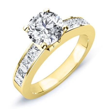 Ayana Moissanite Matching Band Only (engagement Ring Not Included) For Ring With Round Center yellowgold