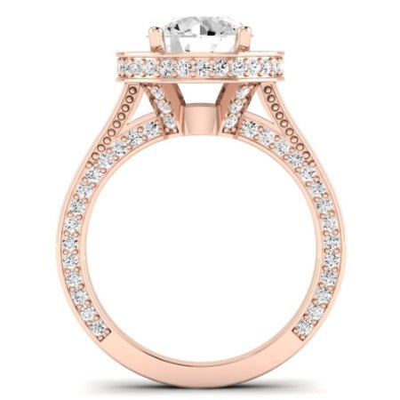 Buttercup Moissanite Matching Band Only (does Not Include Engagement Ring)  For Ring With Round Center rosegold