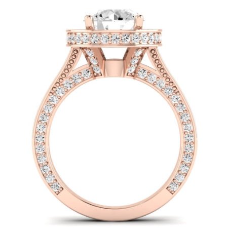 Buttercup Moissanite Matching Band Only (does Not Include Engagement Ring)  For Ring With Round Center rosegold