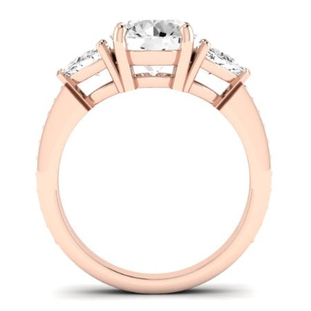 Snowdonia Moissanite Matching Band Only (engagement Ring Not Included) For Ring With Round Center rosegold