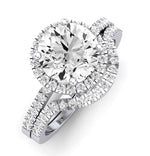 Bergenia Moissanite Matching Band Only (does Not Include Engagement Ring ) For Ring With Round Center whitegold