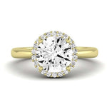 Bergenia Moissanite Matching Band Only (does Not Include Engagement Ring ) For Ring With Round Center yellowgold
