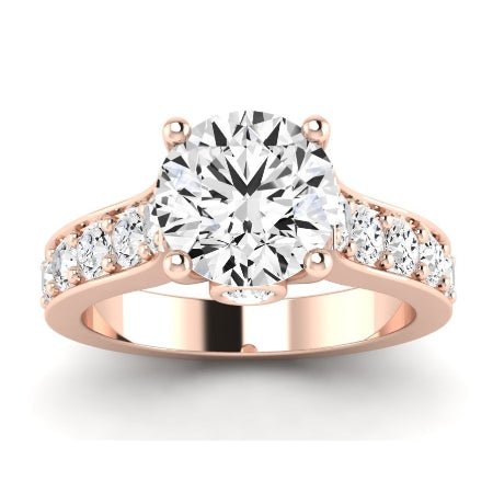 Calluna Moissanite Matching Band Only (does Not Include Engagement Ring) For Ring With Round Center rosegold
