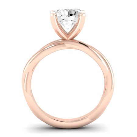 Baneberry Moissanite Matching Band Only (does Not Include Engagement Ring)  For Ring With Round Center rosegold