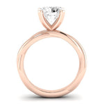 Baneberry Moissanite Matching Band Only (does Not Include Engagement Ring)  For Ring With Round Center rosegold