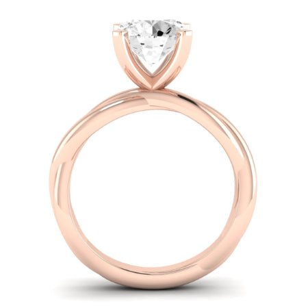 Baneberry Moissanite Matching Band Only (does Not Include Engagement Ring)  For Ring With Round Center rosegold