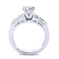 Bluebell Moissanite Matching Band Only (engagement Ring Not Included) For Ring With Round Center whitegold