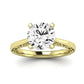 Astilbe Moissanite Matching Band Only (does Not Include Engagement Ring) For Ring With Round Center yellowgold