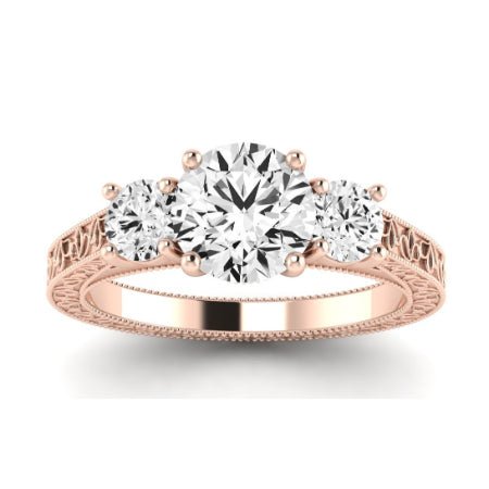 Belladonna Moissanite Matching Band Only (does Not Include Engagement Ring) For Ring With Round Center rosegold