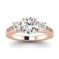 Belladonna Moissanite Matching Band Only (does Not Include Engagement Ring) For Ring With Round Center rosegold