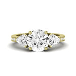 Snowdonia Moissanite Matching Band Only (engagement Ring Not Included) For Ring With Round Center yellowgold