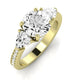 Snowdonia Moissanite Matching Band Only (engagement Ring Not Included) For Ring With Round Center yellowgold