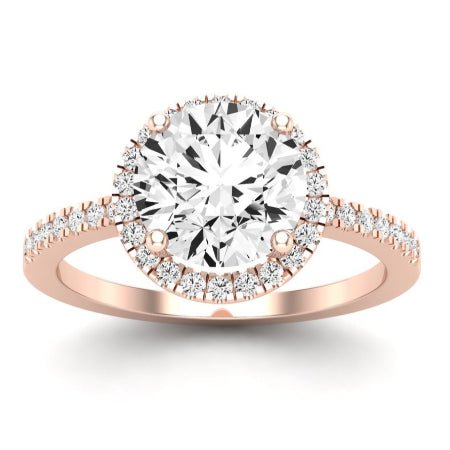 Bergenia Moissanite Matching Band Only (does Not Include Engagement Ring ) For Ring With Round Center rosegold