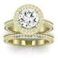 Buttercup Moissanite Matching Band Only (does Not Include Engagement Ring)  For Ring With Round Center yellowgold