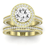 Buttercup Moissanite Matching Band Only (does Not Include Engagement Ring)  For Ring With Round Center yellowgold