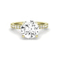 Dahlia Moissanite Matching Band Only (engagement Ring Not Included) For Ring With Round Center yellowgold