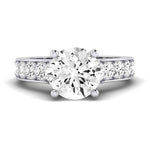 Calluna Moissanite Matching Band Only (does Not Include Engagement Ring) For Ring With Round Center whitegold