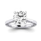 Astilbe Moissanite Matching Band Only (does Not Include Engagement Ring) For Ring With Round Center whitegold