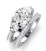 Snowdonia Moissanite Matching Band Only (engagement Ring Not Included) For Ring With Round Center whitegold