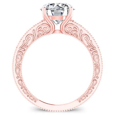 Romy Moissanite Matching Band Only (engagement Ring Not Included) For Ring With Round Center rosegold