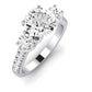 Primrose Moissanite Matching Band Only ( Engagement Ring Not Included) For Ring With Round Center whitegold