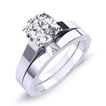 Rosemary Moissanite Matching Band Only (engagement Ring Not Included) For Ring With Round Center whitegold