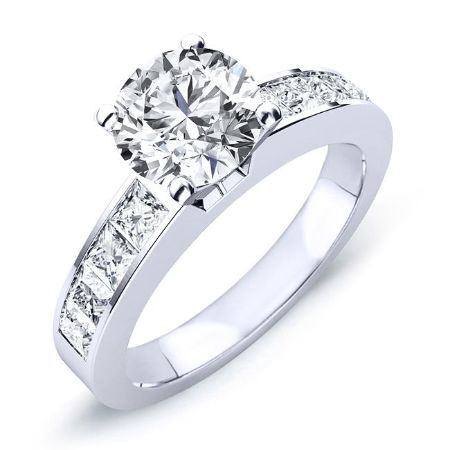 Ayana Moissanite Matching Band Only (engagement Ring Not Included) For Ring With Round Center whitegold