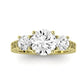 Belladonna Moissanite Matching Band Only (does Not Include Engagement Ring) For Ring With Round Center yellowgold