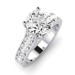 Calluna Moissanite Matching Band Only (does Not Include Engagement Ring) For Ring With Round Center whitegold