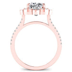 Rockrose Moissanite Matching Band Only (engagement Ring Not Included) For Ring With Round Center rosegold