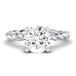 Balsam Moissanite Matching Band Only (does Not Include Engagement Ring) For Ring With Round Center whitegold