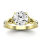 Pavonia Moissanite Matching Band Only (does Not Include Engagement Ring)  For Ring With Round Center yellowgold