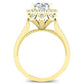 Mawar Moissanite Matching Band Only (engagement Ring Not Included) For Ring With Round Center yellowgold