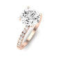 Dahlia Moissanite Matching Band Only (engagement Ring Not Included) For Ring With Round Center rosegold