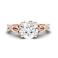 Pavonia Moissanite Matching Band Only (does Not Include Engagement Ring)  For Ring With Round Center rosegold