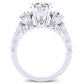 Calix Moissanite Matching Band Only (engagement Ring Not Included) For Ring With Round Center whitegold