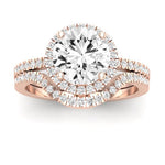 Bergenia Moissanite Matching Band Only (does Not Include Engagement Ring ) For Ring With Round Center rosegold
