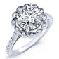 Ruellia Moissanite Matching Band Only (engagement Ring Not Included) For Ring With Round Center whitegold