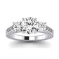 Belladonna Moissanite Matching Band Only (does Not Include Engagement Ring) For Ring With Round Center whitegold