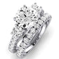 Primrose Moissanite Matching Band Only ( Engagement Ring Not Included) For Ring With Round Center whitegold