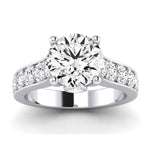 Calluna Moissanite Matching Band Only (does Not Include Engagement Ring) For Ring With Round Center whitegold
