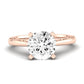 Astilbe Moissanite Matching Band Only (does Not Include Engagement Ring) For Ring With Round Center rosegold