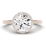 Bergenia Moissanite Matching Band Only (does Not Include Engagement Ring ) For Ring With Round Center rosegold