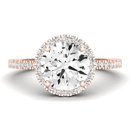 Bergenia Moissanite Matching Band Only (does Not Include Engagement Ring ) For Ring With Round Center rosegold